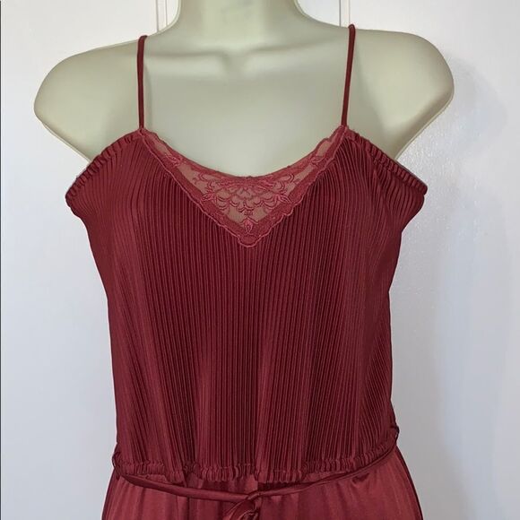 Vtg 70s maroon polyester maxi dress/2 jackets - Picture 6 of 8